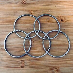 $360  5 Sterling Vintage Estate Bangles  60 Grams  MEXICO 925 & Illegible Mark